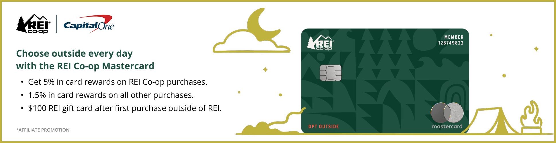 REI Card - affiliate promotion