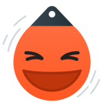 Buoymoji rolling on the floor laughing by James Young